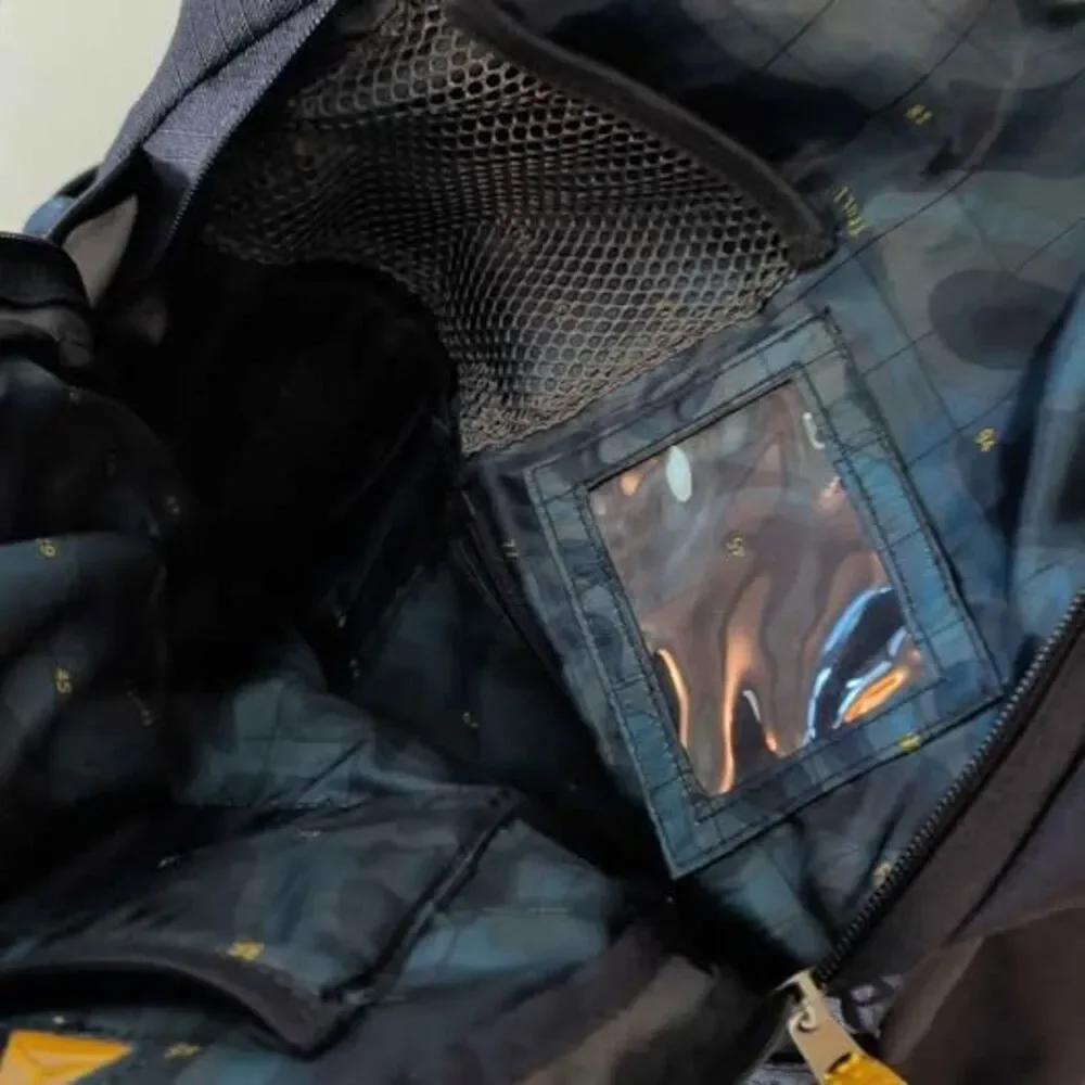 Vtg Gap Kids Hiking Backpack Topographic Map Lining Blue Gorpcore Tactical